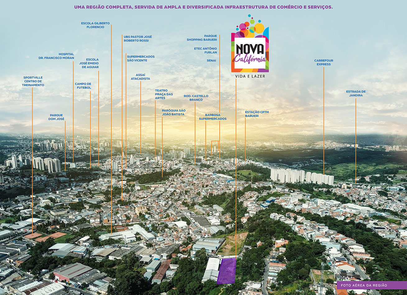 Vista Aérea da Região do Empreendimento Nova Califórnia em Barueri