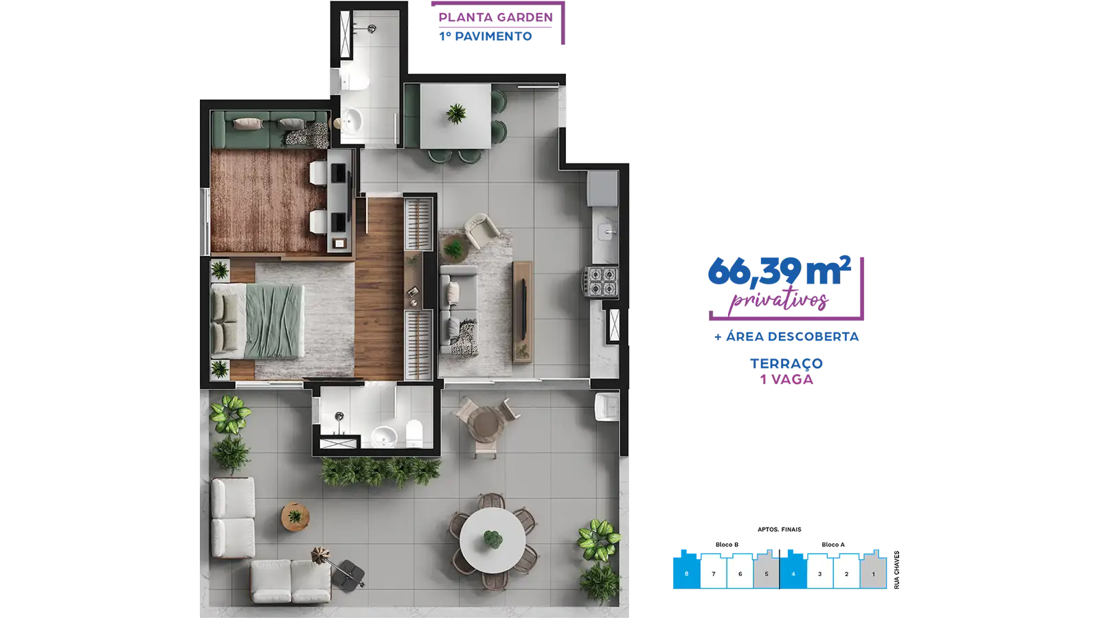 Planta Tipo 03 - 46m²