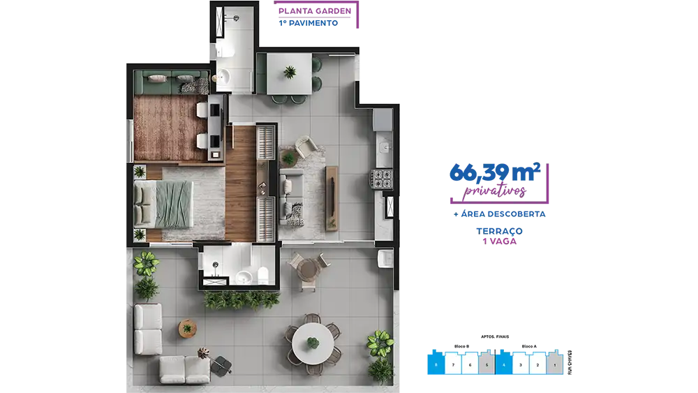Planta Tipo 03 - 46m²